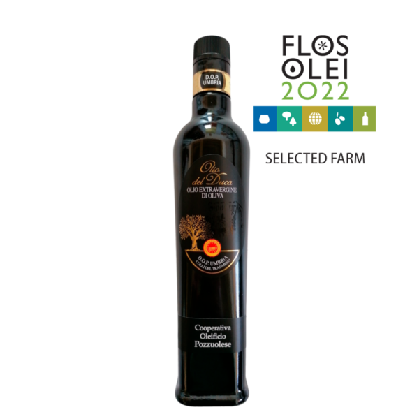 Olio Extra-Vergine di Oliva DOP Umbria Colli del Trasimeno prodotto da Oleificio Pozzuolese Segnalato su Flos Olei-selected farm